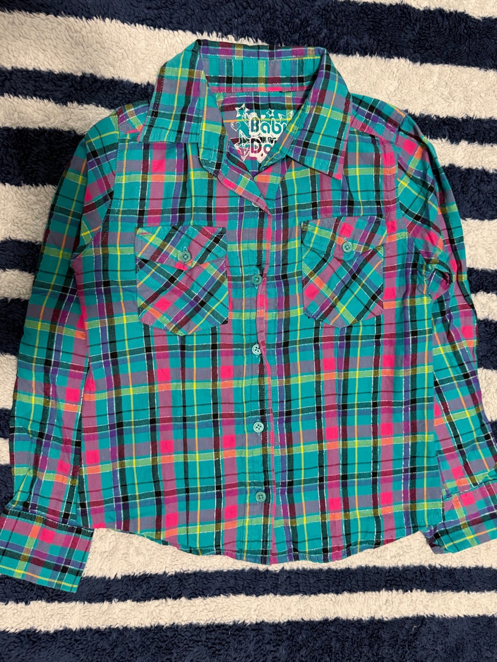 Kids Button Shirt Baby Doll M